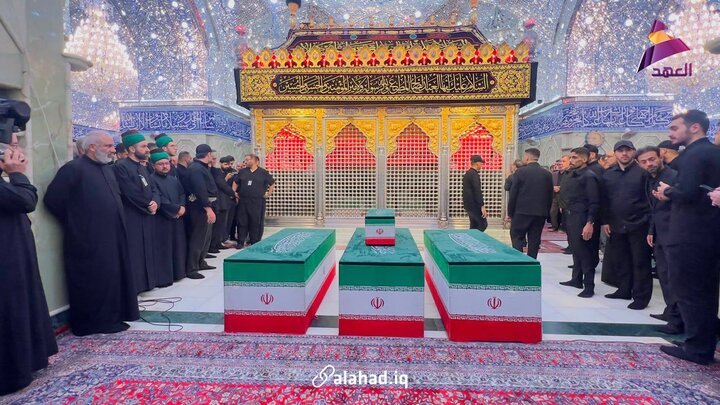 تشییع و وداع باشکوه با آقای شهید ایران در نجف و کربلا
